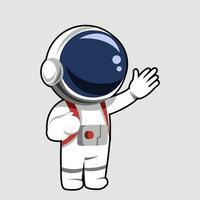 carino astronauta illustrazione disegni con molti stili nel esterno spazio vettore