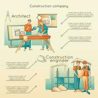 architetti piatto Infografica vettore