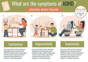 iperattivo bambino Infografica impostato vettore