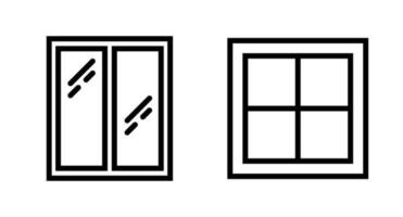 semplice finestra icona impostare. bicchiere finestra icona impostare. vettore. vettore