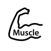 muscolo e muscolo logo. forza addestramento. vettore. vettore