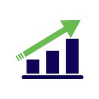 moderno bar grafico icona. tendenza al rialzo. vettore. vettore