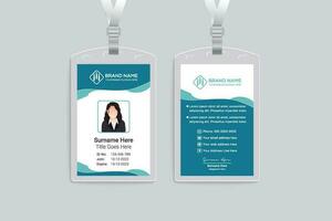 azienda id carta design e blu colore vettore