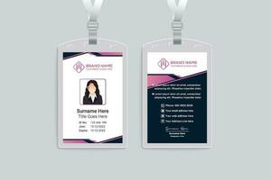 moderno professionale id carta design vettore