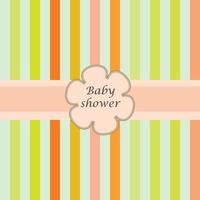 biglietto per baby shower con cornice per il tuo testo vettore