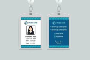 azienda id carta design e blu colore vettore