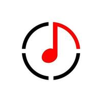 musica tono logo nel cerchio design vettore