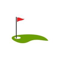 golf bandiera logo modello. vettore illustrazione icona design