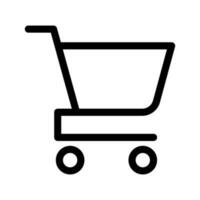 shopping carrello icona vettore simbolo design illustrazione