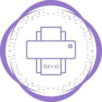 Stampa matematica foglio vettore icona