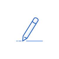 crea un'icona di contorno semplice della penna outline vettore
