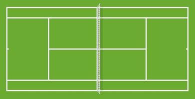 illustrazione di vista dall'alto del campo da tennis vettoriale