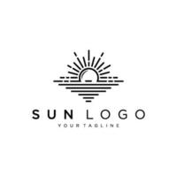 sole logo design vettore modello icona simbolo illustrazione