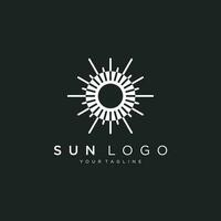 vettore del modello di progettazione del logo del sole