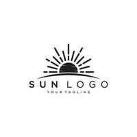 sole logo design vettore modello icona simbolo illustrazione