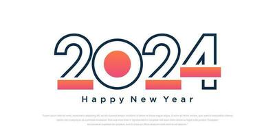 2024 contento nuovo anno logo testo design. 2024 numero design modello. vettore illustrazione.