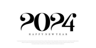 2024 contento nuovo anno logo testo design. 2024 numero design modello. vettore illustrazione.