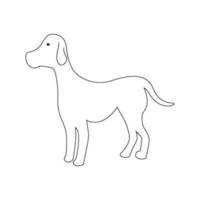 cane linea icona vettore illustrazione simbolo design