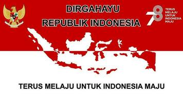 contento 78 ° indipendenza giorno di Indonesia, rosso bianca sfondo vettore