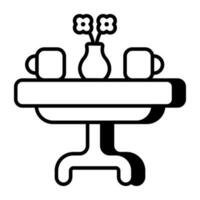 modificabile design icona di caffè tavolo vettore