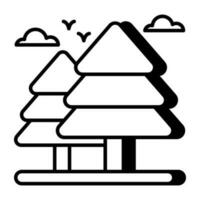 un icona design di alberi vettore