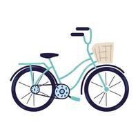 bici con cestino vettore