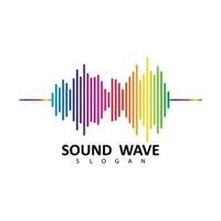 Audio colorato onda logo. vettore equalizzatore elemento. suono onda illustrazione logo vettore icona modello