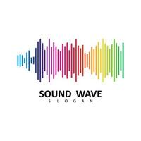 Audio colorato onda logo. vettore equalizzatore elemento. suono onda illustrazione logo vettore icona modello