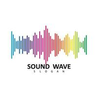 Audio colorato onda logo. vettore equalizzatore elemento. suono onda illustrazione logo vettore icona modello