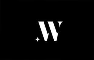logo della lettera dell'alfabeto w per affari e società. scritte creative in bianco e nero. icona del design del marchio dell'identità aziendale vettore