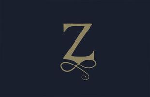 Z elegante monogramma ornamento alfabeto lettera logo icona per il business. vintage corporate brading e lettering design per prodotti di lusso e azienda vettore