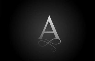 un bianco e nero elegante monogramma ornamento alfabeto lettera logo icona per il lusso. design aziendale e aziendale di brading per prodotti aziendali vettore