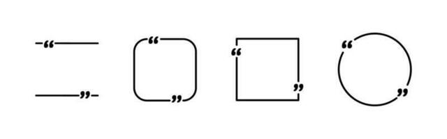 citando scatola impostare. citazione telaio con Quotazione segni. discorso bolla per testo. vettore
