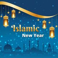 creativo islamico nuovo anno design sfondo sfondo vettore