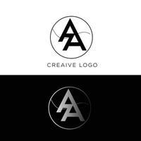 aa iniziale lettera logo design vettore
