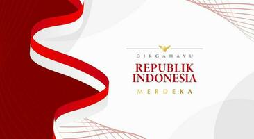 Indonesia indipendenza giorno illustrazione modello vettore