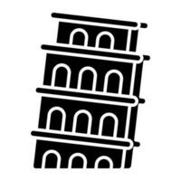 moderno design icona di pisa Torre vettore