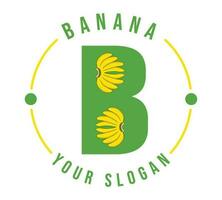 Banana B logo, Banana logo dentro il lettera b. vettore