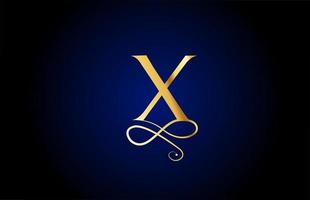 golden x elegante monogramma alfabeto lettera icona logo design. logo aziendale vintage per prodotti di lusso e azienda vettore