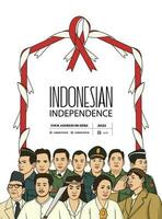 dirgahayu kemerdekaan republik Indonesia. traduzione contento indonesiano indipendenza giorno illustrazione vettore