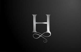 grigio h elegante monogramma alfabeto lettera icona logo design. logo aziendale vintage per prodotti di lusso e azienda vettore