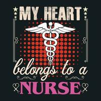 mio cuore appartiene per un' infermiera vettore