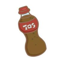 bibita bottiglia bevanda cartone animato illustrazione vettore clipart etichetta