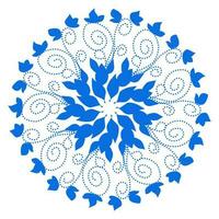 blu colore etnico mandala patern design illustrazione. Perfetto per loghi, icone, adesivi, tatuaggi, design elementi per siti web, annunci e di più. vettore