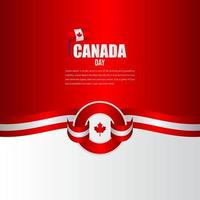 modello di vettore dell'illustrazione di progettazione di celebrazione del giorno dell'indipendenza del canada