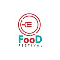 illustrazione di progettazione del modello di vettore di logo del festival gastronomico