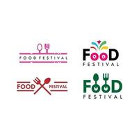 illustrazione di progettazione del modello di vettore di logo del festival gastronomico