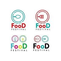 illustrazione di progettazione del modello di vettore di logo del festival gastronomico