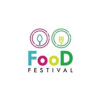 illustrazione di progettazione del modello di vettore di logo del festival gastronomico