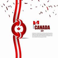 modello di vettore dell'illustrazione di progettazione di celebrazione del giorno dell'indipendenza del canada